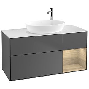 Villeroy and Boch Finion Villeroy and Boch Finion F951PCGK 120cm, cover plate white matt, shelves Oak Veneer , anthracite matt