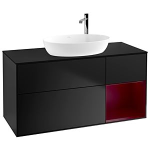 Villeroy and Boch Finion Villeroy and Boch Finion F952HBPD 120cm, cover plate black matt, shelves Peony matt lacquer, black matt lacquer