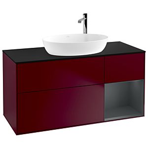 Villeroy and Boch Finion Villeroy and Boch Finion F952HGHB 120cm, cover plate black matt, shelves midnight matt lacquer, Peony Matt