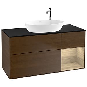 Villeroy and Boch Finion Villeroy and Boch Finion F952PCGN 120cm, cover plate black matt, shelves Oak Veneer , Oak Veneer veneer