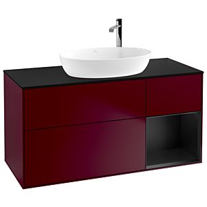 Villeroy and Boch Finion Villeroy and Boch Finion F952PDHB 120cm, cover plate black matt, shelves black matt lacquer, Peony Matt