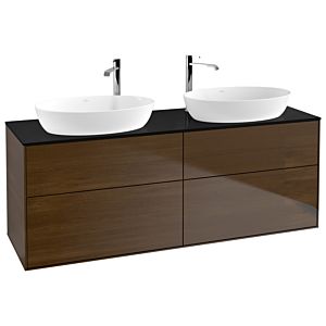 Villeroy and Boch Finion Villeroy and Boch Finion F96200GN 160x60.3cm, cover plate black matt, walnut veneer
