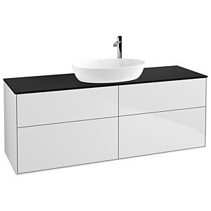 Villeroy et Boch Finion Villeroy et Boch F97200MT 160x60.3cm, plaque de recouvrement noir mat, laqué blanc mat