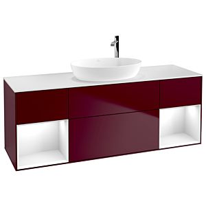 Villeroy and Boch Finion Villeroy and Boch Finion F981GFHB 160cm, cover plate white matt, shelves Glossy white lacquer, Peony Matt