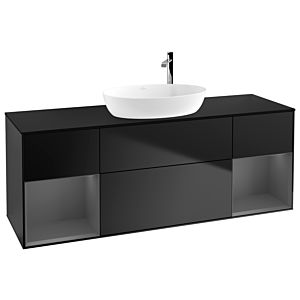 Villeroy and Boch Finion Villeroy and Boch Finion F982GKPD 160cm, cover plate black matt, shelves anthracite matt lacquer, black matt lacquer