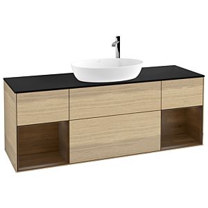 Villeroy and Boch Finion Villeroy and Boch Finion F982GNPC 160cm, cover plate black matt, shelves Walnut Veneer , Oak Veneer