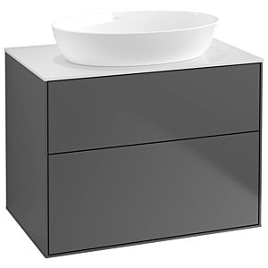 Villeroy und Boch Finion Waschtischunterschrank F99100GK 80x60,3cm, Abdeckplatte white matt, Anthracite matt