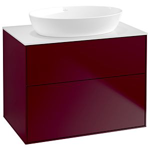 Villeroy und Boch Finion Waschtischunterschrank F99100HB 80x60,3cm, Abdeckplatte white matt, Peony Matt