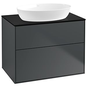 Villeroy and Boch Finion Villeroy and Boch Finion F99200HG 80x60.3cm, cover plate black matt, Midnight Blue Matt Lacquer