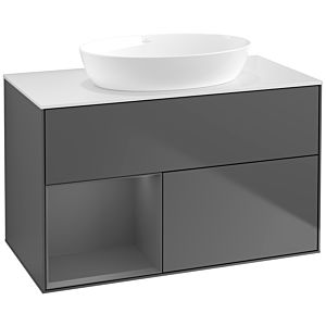 Villeroy and Boch Finion Villeroy and Boch Finion FA11GKGK 100cm, cover plate white matt, shelves anthracite matt lacquer, anthracite matt