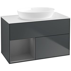 Villeroy and Boch Finion Villeroy and Boch Finion FA11GKHG 100cm, cover plate white matt, shelves anthracite matt lacquer, midnight Blue Matt Lacquer