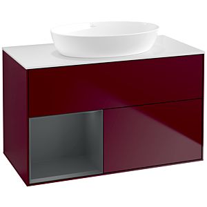 Villeroy and Boch Finion Villeroy and Boch Finion FA11HGHB 100cm, cover plate white matt, shelves midnight matt lacquer, Peony Matt