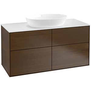 Villeroy und Boch Finion Waschtischunterschrank FA3100GN 120x60,3cm, Abdeckplatte white matt, Walnut veneer