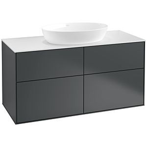 Villeroy und Boch Finion Waschtischunterschrank FA3100HG 120x60,3cm, Abdeckplatte white matt, Midnight Blue Matt Lacquer
