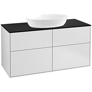 Villeroy und Boch Finion Waschtischunterschrank FA3200MT 120x60,3cm, Abdeckplatte black matt, White matt lacquer