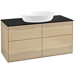 Villeroy and Boch Finion Villeroy and Boch Finion FA3200PC 120x60.3cm, cover plate black matt, Oak Veneer