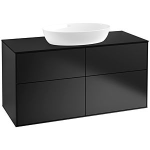 Villeroy et Boch Finion Villeroy et Boch FA3200PD 120x60.3cm, plaque de recouvrement noir mat, laqué noir mat