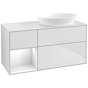 Villeroy and Boch Finion Villeroy and Boch Finion FA41GFMT 120cm, cover plate white matt, shelves Glossy white lacquer, white matt lacquer