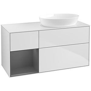 Villeroy and Boch Finion Villeroy and Boch Finion FA41GKMT 120cm, cover plate white matt, shelves anthracite matt lacquer, white matt lacquer