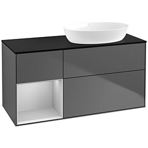 Villeroy and Boch Finion Villeroy and Boch Finion FA42GJGK 120cm, cover plate black matt, shelves light gray matt lacquer, anthracite matt
