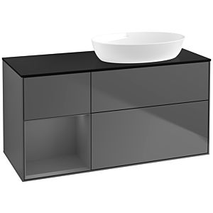 Villeroy and Boch Finion Villeroy and Boch Finion FA42GKGK 120cm, cover plate black matt, shelves anthracite matt lacquer, anthracite matt