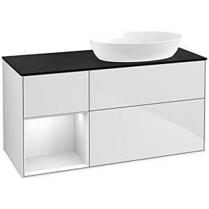 Villeroy and Boch Finion Villeroy and Boch Finion FA42MTMT 120cm, cover plate black matt, shelves White matt lacquer, White matt lacquer