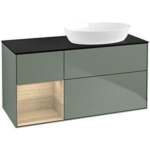 Villeroy and Boch Finion Villeroy and Boch Finion FA42PCGM 120cm, cover plate black matt, shelves Oak Veneer , Olive Matt Lacquer