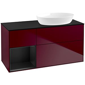 Villeroy and Boch Finion Villeroy and Boch Finion FA42PDHB 120cm, cover plate black matt, shelves black matt lacquer, Peony Matt