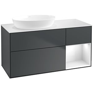 Villeroy and Boch Finion Villeroy and Boch Finion FA51GFHG 120cm, cover plate white matt, shelves Glossy white lacquer, Midnight Blue Matt Lacquer