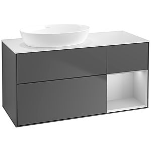 Villeroy and Boch Finion Villeroy and Boch Finion FA51GJGK 120cm, cover plate white matt, shelves light gray matt lacquer, anthracite matt