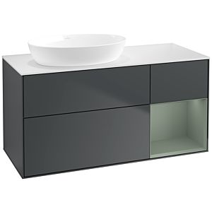 Villeroy and Boch Finion Villeroy and Boch Finion FA51GMHG 120cm, cover plate white matt, shelves olive matt lacquer, midnight Blue Matt Lacquer