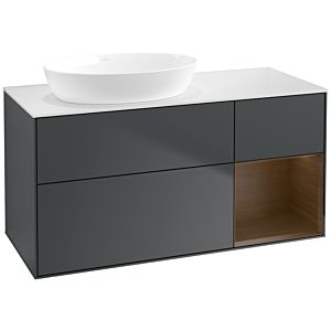 Villeroy and Boch Finion Villeroy and Boch Finion FA51GNHG 120cm, cover plate white matt, shelves Walnut Veneer , midnight Blue Matt Lacquer