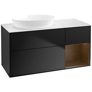 Villeroy and Boch Finion Villeroy and Boch Finion FA51GNPD 120cm, cover plate white matt, shelves Walnut Veneer , black matt lacquer