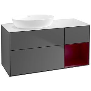 Villeroy and Boch Finion Villeroy and Boch Finion FA51HBGK 120cm, cover plate white matt, shelves Peony matt lacquer, anthracite matt