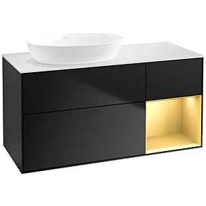Villeroy and Boch Finion Villeroy and Boch Finion FA51HFPD 120cm, cover plate white matt, shelves gold matt lacquer, black matt lacquer
