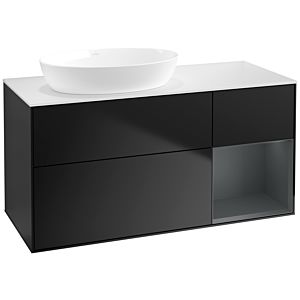 Villeroy and Boch Finion Villeroy and Boch Finion FA51HGPD 120cm, cover plate white matt, shelves midnight matt lacquer, black matt lacquer