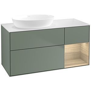 Villeroy and Boch Finion Villeroy and Boch Finion FA51PCGM 120cm, cover plate white matt, shelves Oak Veneer , Olive Matt Lacquer