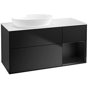 Villeroy and Boch Finion Villeroy and Boch Finion FA51PDPD 120cm, cover plate white matt, shelves black matt lacquer, black matt lacquer