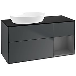 Villeroy and Boch Finion Villeroy and Boch Finion FA52GKHG 120cm, cover plate black matt, shelves anthracite matt lacquer, midnight Blue Matt Lacquer