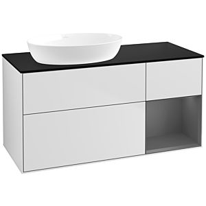 Villeroy and Boch Finion Villeroy and Boch Finion FA52GKMT 120cm, cover plate black matt, shelves anthracite matt lacquer, white matt lacquer