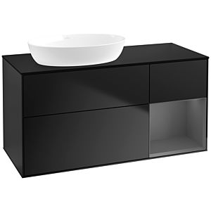 Villeroy and Boch Finion Villeroy and Boch Finion FA52GKPD 120cm, cover plate black matt, shelves anthracite matt lacquer, black matt lacquer