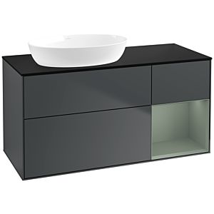 Villeroy and Boch Finion Villeroy and Boch Finion FA52GMHG 120cm, cover plate black matt, shelves olive matt lacquer, midnight Blue Matt Lacquer