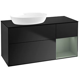 Villeroy and Boch Finion Villeroy and Boch Finion FA52GMPD 120cm, cover plate black matt, shelves olive matt lacquer, black matt lacquer