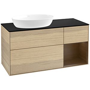 Villeroy and Boch Finion Villeroy and Boch Finion FA52GNPC 120cm, cover plate black matt, shelves Walnut Veneer , Oak Veneer