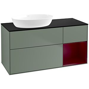 Villeroy and Boch Finion Villeroy and Boch Finion FA52HBGM 120cm, cover plate black matt, shelves Peony matt lacquer, Olive Matt Lacquer