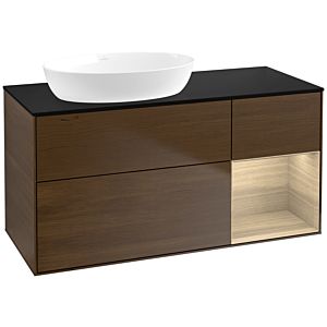 Villeroy and Boch Finion Villeroy and Boch Finion FA52PCGN 120cm, cover plate black matt, shelves Oak Veneer , Oak Veneer veneer