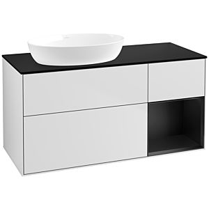 Villeroy and Boch Finion Villeroy and Boch Finion FA52PDMT 120cm, cover plate black matt, shelves black matt lacquer, white matt lacquer