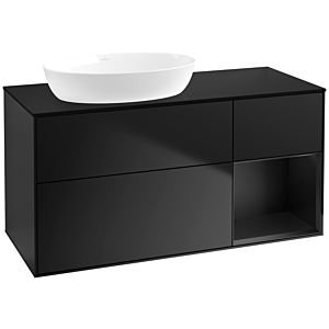 Villeroy and Boch Finion Villeroy and Boch Finion FA52PDPD 120cm, cover plate black matt, shelves black matt lacquer, black matt lacquer