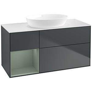 Villeroy and Boch Finion Villeroy and Boch Finion FA61GMHG 120cm, cover plate white matt, shelves olive matt lacquer, midnight Blue Matt Lacquer