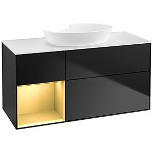Villeroy and Boch Finion Villeroy and Boch Finion FA61HFPD 120cm, cover plate white matt, shelves gold matt lacquer, black matt lacquer